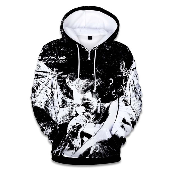 E-BAIHUI Brand Men 3D Hoodies XXXtentacion Darke Fitness Hoodies Fashion Hipster Hoody Rap Long Sleeve TopS Plus Size FH01