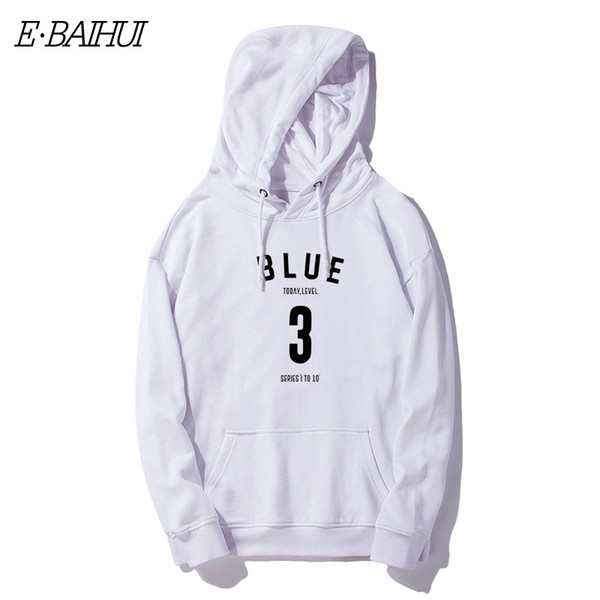 E-BAIHUI Men Hooded Sweater Streetwear Men's Arabic Numerals Print Hoodie Casual Long Sleeve Men Sweatshirt WT-010