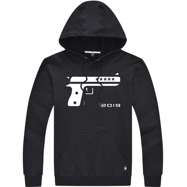 Men's Fashion Game Pistol SECURITY Letter Funny Print Cotton Hoodies, Sweatshirts