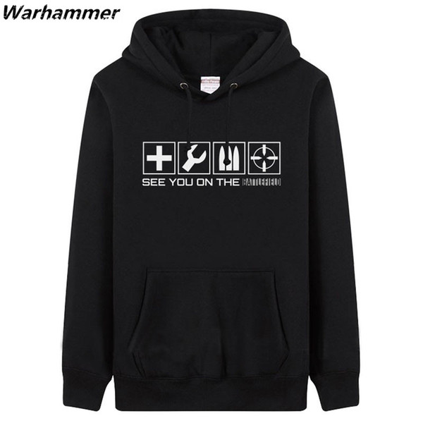 2018 Game Style See You On The Battlefield Big GAMERS Hoodie Sweatshirt Full Sleeve Men Fleece Cotton O-neck Print XXXL Pullover Hoodies Men