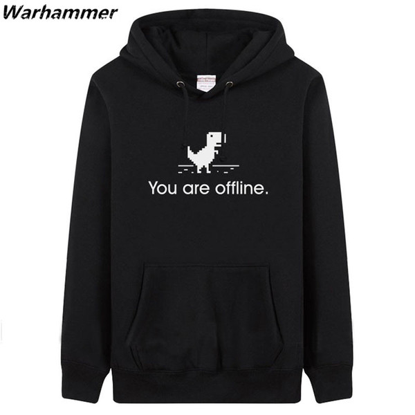 Warhammer GEEK Programmer You Are Off Line Mens Workmate Hoodie Sweatshirt Autumn Winter Pullover Fleece Cotton Hooded 3XL Hoodies Drop Ship