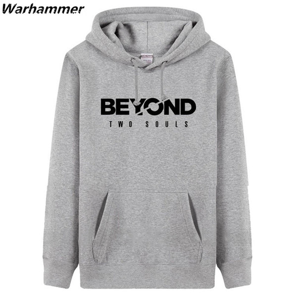 Warhammer Beyond Two Souls Game Fans Sweat Homme Flock Printing EU Size Men Solid Hoodie Sweatshirt XXL Pullover O-neck Fleece Cotton Hoodie