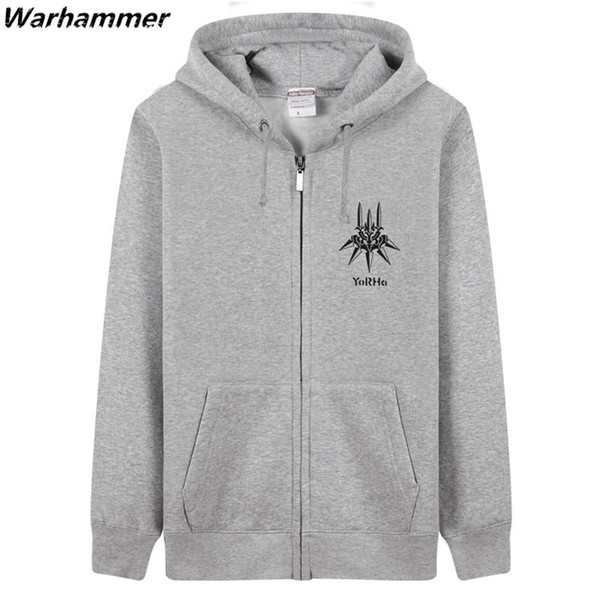 Warhammer NieR:Automata Game Fans Sweat Homme Fleece Cotton O-neck Full Sleeve EU Size S 3XL Casual Fit Fashion Style Hoodies Men Drop Ships