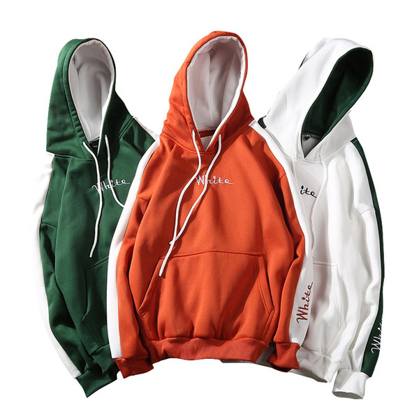 Men's Fashion Stitching Color Hoodie Men's Teenage Student Hip Hop Style Street Fashion Original Hoodie Asian Szie M-3XL