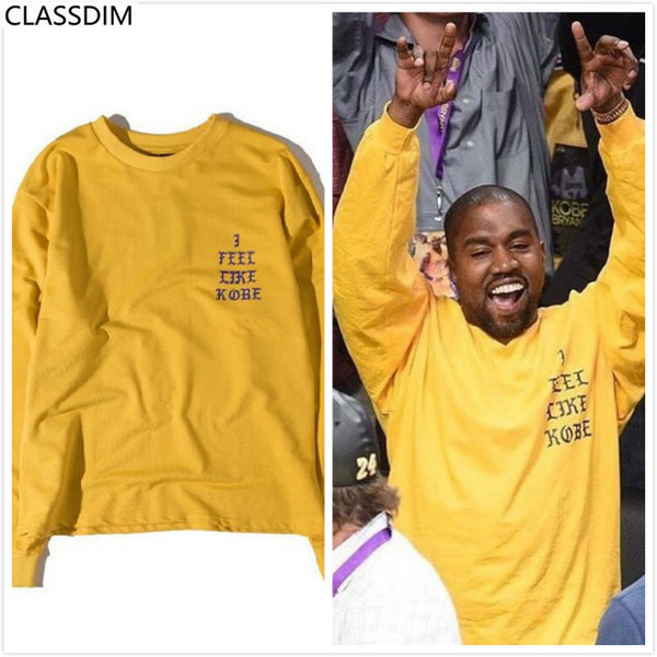 KANYE With The Same Fashion Pullover I FEEL LIKE PABLO Letter Print High Street Hip Hop Men & Women Cotton GD Pullover