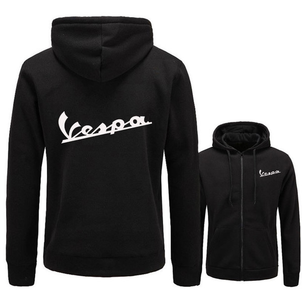 Vespa Mens Casual Hoodies Spring Autumn Cardigan Hooded Zipper Designer Sweatshirts Pullovers