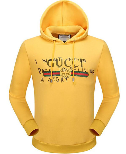 2018 Letter Print Hooded Sweatshirt Autumn New g& g Hoodie Jacket Men Women Pullover Loose Hip Hop Streetwear Hoodie Tops Sizes M---3XL