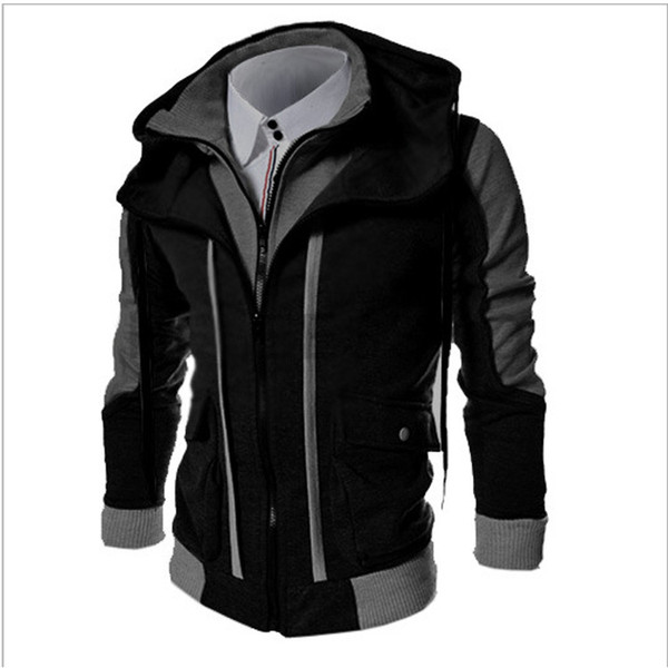 M-6XL Drop New Fashion Casual Men's Hoodies Slim Fit Men Sweatshirts Double Zipper Mens Outdoors Clothes Hoody 3 Colors