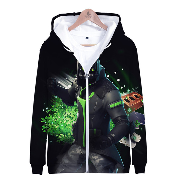 3D Fortnited Battle Royale Sweatshirt Fortnit Game Men Women Hoodies Hooded Harajuku Zipper Streetwear Hip Pop Fortniter Clothes