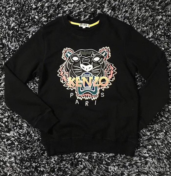 Tiger Head Embroidered Sweatshirt Designer Men Women Sweater Autumn Winter Loose Hoodie Casual Streetwear