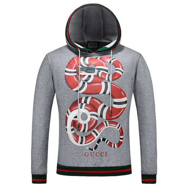 2019 new luxury brand Medusa hooded long sleeve sweater personality snake digital printing printed casual slim hoodie