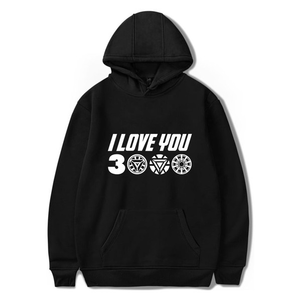 Aikooki Hot I Love You 3000 Hoodies Men/Women Hooded Cotton Sweatshirts I Love You 3000 Times Hoody Hooded Polluvers Sportwear