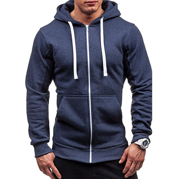 Winter Hoodie Male Cardigan Fleece Long Sleeve Hoodies Men Zipper Sweatshirt Hoodies Mens Hooded Plus Size Coat Jacket Jumper