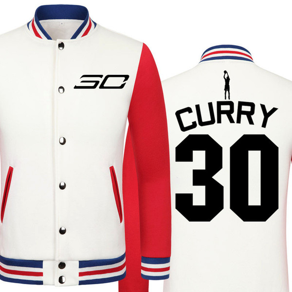 Wholesale-Male Fashion Sportswear MVP #30 Stephen Curry Men's Teenagers Baseball Jackets Sport Suits Clothing Brand Basketball