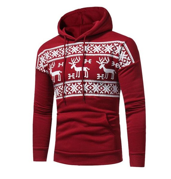 2018 Christmas Autumn Winter Fashion Men's Womens Sweatshirt Warm Hooded Casual Print Jumper Sweatershirt Pullover Hoodie