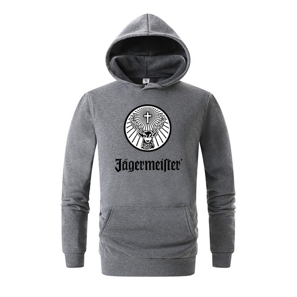 Brand Men's Jagermeister Print Fleece Hoodies Sweatshirts Winter Unisex Hip Hop Swag Sweatshirts Hoodies Women Hoody Clothes 3D