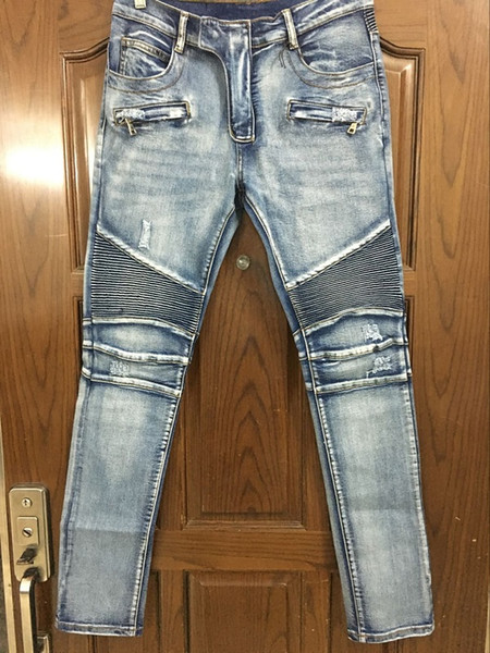 Wholesale-NWT BP Men's Stylish Fashion Stretch distressed Slim acid washed biker Jeans Size 28-42 (#957),Epacket Fast Free Shipping