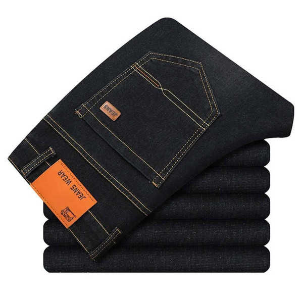 2018 New Men's Fashion Jeans Business Casual Stretch Slim Jeans Classic Trousers Denim Autumn Pants Male