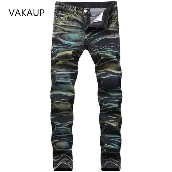 2019 New Style Jeans Activities Men Streetwear Elastic Slim Clothes Autumn Winter Jeans European Station VAKAUP Men Clothes