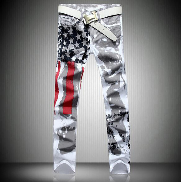 Fashion designer jeans for men robin jeans famous brand denim plus size with wings american flag jeans