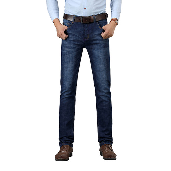 SULEE Brand New Men Skinny Jeans Stretch Fashion Classic Blue Slim Brand Jeans Male Trousers Plus Size 38 40