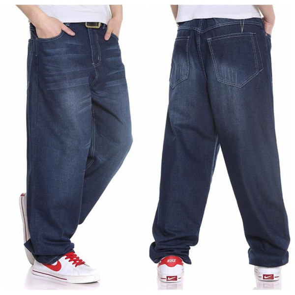 Men's Jeans Plus Size 40 42 44 46 Men Jeans straight Casual Spring Autumn winter Men Long Trousers hip hop print pants