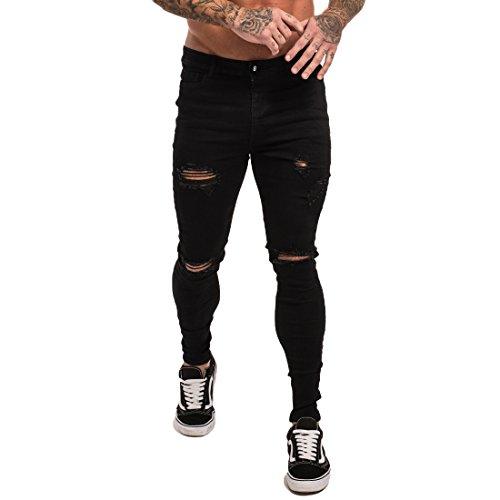 Gingtto Skinny Jeans for Men Stretch Slim Fit Ripped Distressed