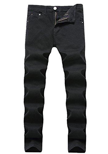 GUNLIRE Men's Skinny Jeans Stretch Slim Straight Fit Fashion Basic Denim Pants