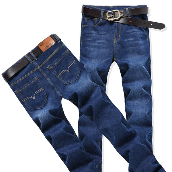 LEFT ROM 2018 Brand men jeans pants Dark Wash Jeans Casual ripped for men Effect Stonewashed High Quality Denim male