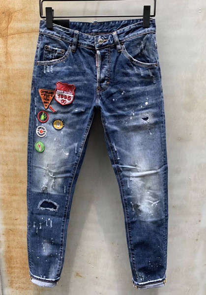 New arrival high-level design men jeans famous brand design stylish straight fashioncool guy jeans men top quality hot sale#067