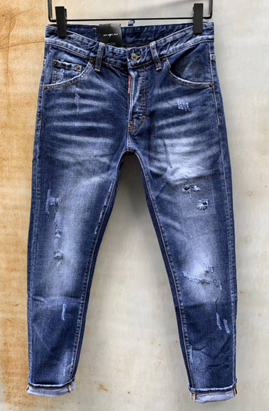 New arrival high-level design men jeans famous brand design stylish straight fashioncool guy jeans men top quality hot sale#068