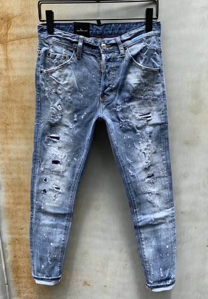 New arrival high-level design men jeans famous brand design stylish straight fashioncool guy jeans men top quality hot sale#071