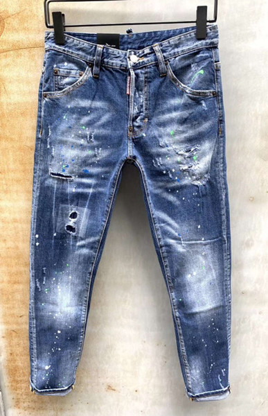 New arrival high-level design men jeans famous brand design stylish straight fashioncool guy jeans men top quality hot sale#052