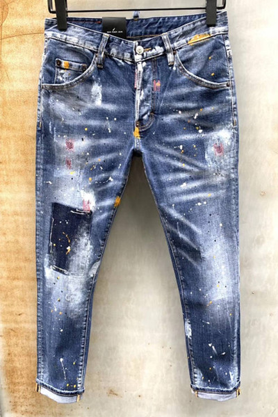 New arrival high-level design men jeans famous brand design stylish straight fashioncool guy jeans men top quality hot sale#061