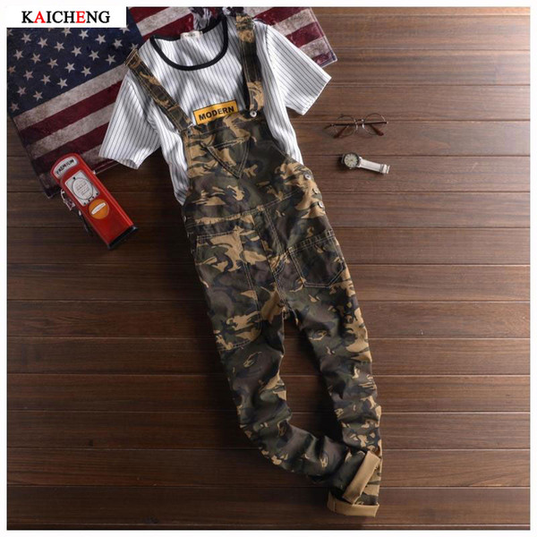 Wholesale-High Quality Man Men's Hot Fashion Camouflage Brand Style Hiphop Casual Overalls Jeans Men Skinny Designer Pants Plus S-XXL