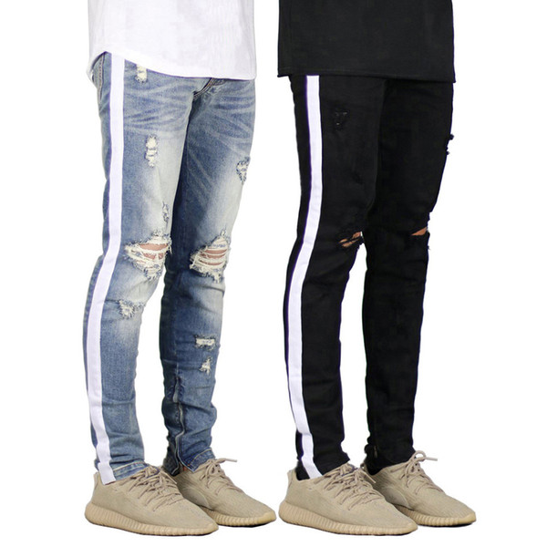 Designer GD Style Jeans Mens Clothing 2019 Spring New Fashion Long Zipper Pencil Pants Pantalones