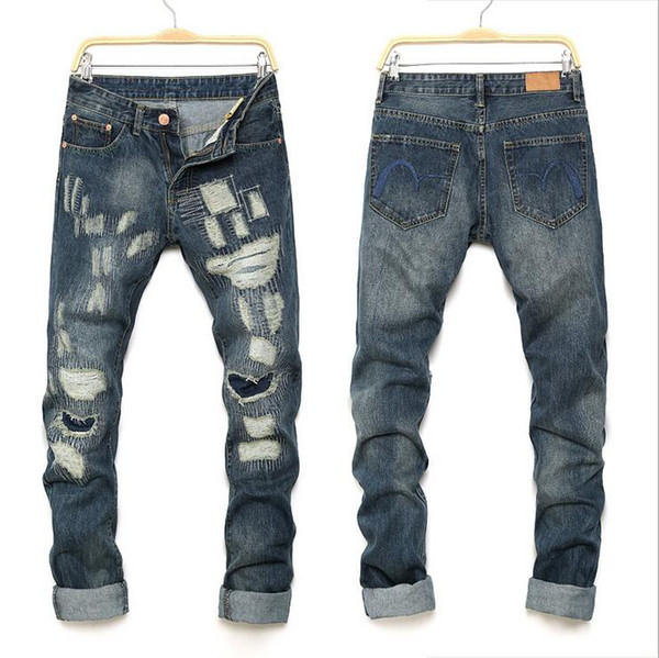 Mens Denim Pants Hip Hop Men Jeans Men's Distressed Ripped Skinny Jeans Fashion Designer Mens Shorts Jeans Slim Motorcycle Moto Biker C