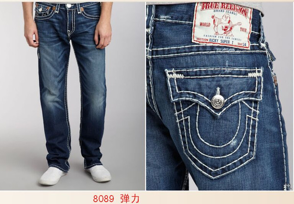 Free Shipping true High quality hot Mens Robin Rock Revival Jeans Crystal Studs Denim Pants Designers Trousers Men's size 30-40 8089