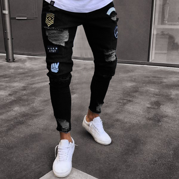 Hot Sell Men Designer Jeans Black Jeans Men Casual Male Jean Skinny Motorcycle High Quality Denim Pants