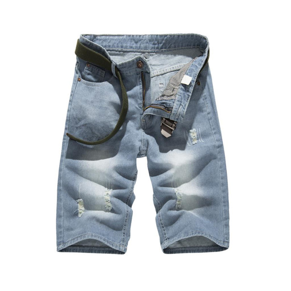 Summer Denim Shorts Male Jeans Men Jean Shorts Bermuda Skate Board Harem Mens Jogger Ankle Ripped Jeans Man Size 32-38