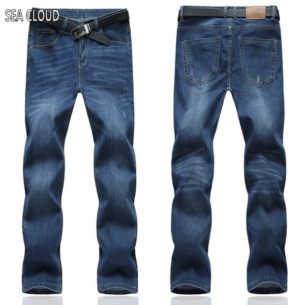 82 winter casual plus size men hiphop pants cotton Denim jeans Straight long trousers brand size 50 52