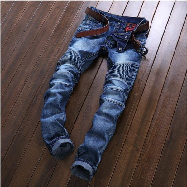 Designer Mens Jeans Skinny Pants Casual Cheaper Jeans For Men Fashion Distressed Ripped Slim Motorcycle Moto Biker Denim Hip Hop Pants