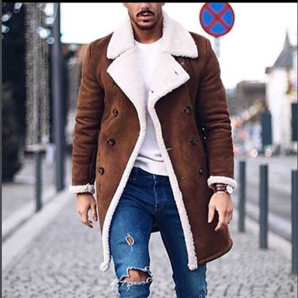 2018 New Winter Wool Coat Men Leisure Long Sections Woolen Coats Men's Pure Color Casual Fashion Jackets Casual Men Overcoat