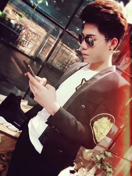 2017 new men's self-cultivation suit jacket GD right-wing star with the same night male model hair stylist DJ