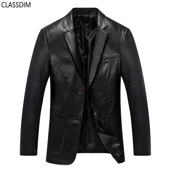 Brand Motorcycle Leather Jackets Men's Spring and Autumn Leather Clothing Men Slim Leather Jackets Business casual Coats outwear