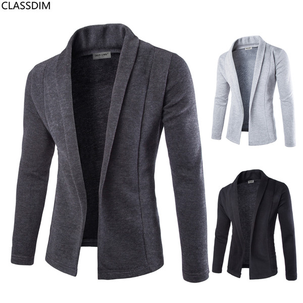 Men's classic casual cardigan jacket Men's simple solid V-neck knit jacket Classic male models fashion 3 color options Size M-2XL