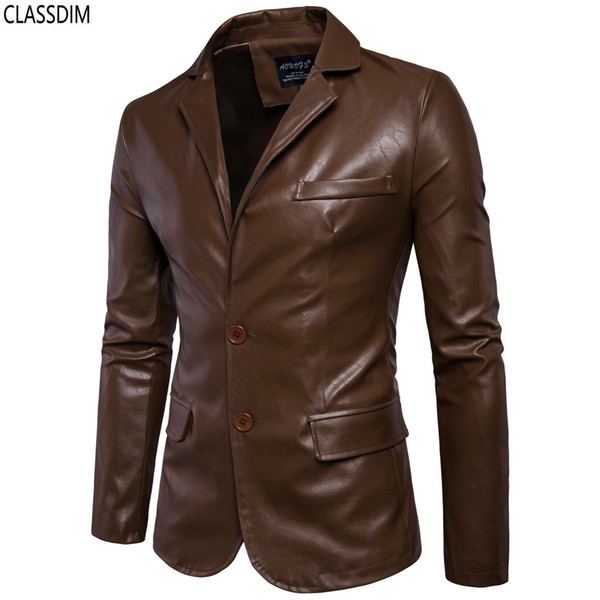 Men's New Fashion Locomotive Leather Jacket Men's Large Size Multi-pocket Leather Jacket Skinny Casual Jacket Collar 2 Colors Size M-5XL