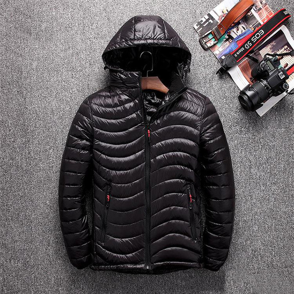 Men's New Fashion American High Quality Down Jacket Men Teenagers Large Size Casual Thin Outdoor Sports Down Jacket