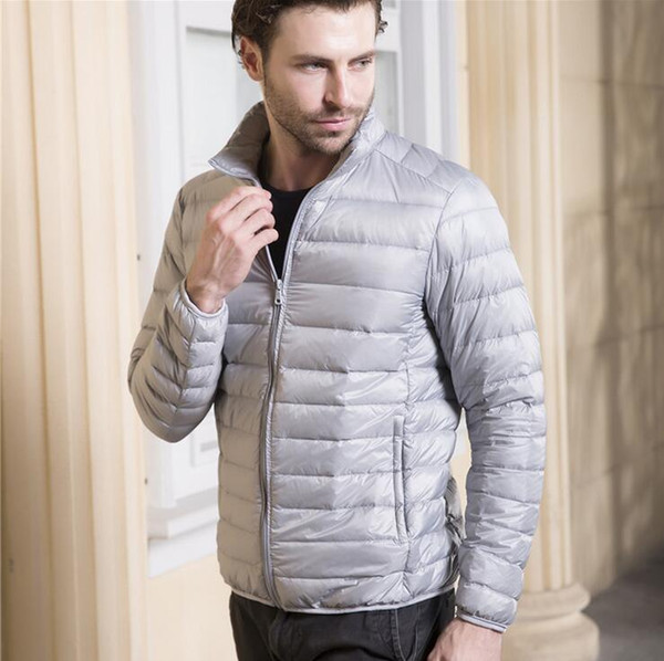 New Lightweight Down Jacket Male Collar Hooded Short Paragraph Large Size Casual Thin Down Jacket In The Middle-Aged