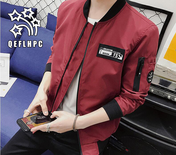 Spring autumn. Men's casual fashion jacket. Men's coat. Teenager's coat. Men's Jackets. Men Outerwear & Coats. Men wear. 100% Nylon. thin.08